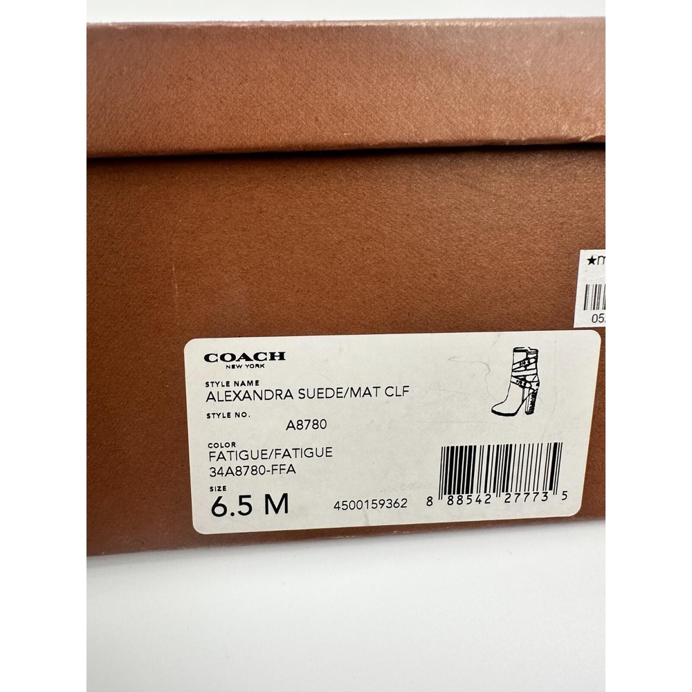 COACH ALEXANDRA SUEDE/MAT CLF A8780 COLOR FATIGUE/FATIGUE 34A8780-FFA Size 6.5 - Picture 7 of 14